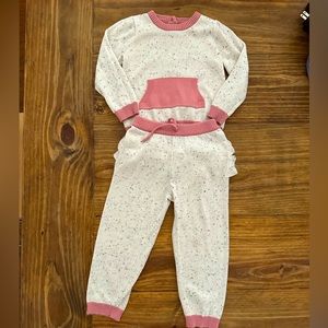 Ruffle Butts Confetti Sweater Knit Jogger Set- SZ 2T